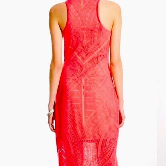 🏝🌞Mossimo Supply Co dress coral tan/nude beautiful geometric design 💗🌺⛱ - Picture 6 of 8